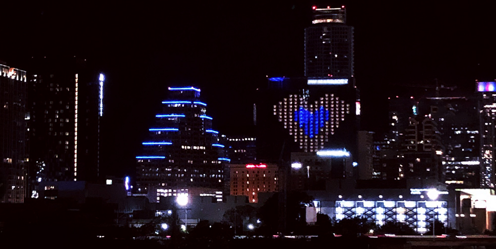 Austin Night Skyline April 2020