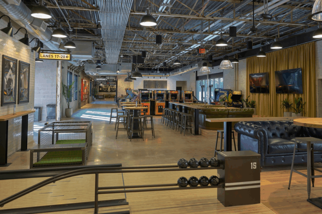 Pins Mechanical is a fun indoor activity in Austin, as recommended by the Heywood Hotel.