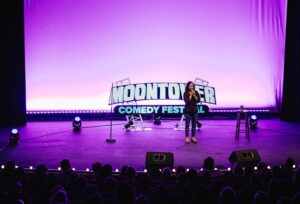 Aparna Nancherla performs at the Moontower Comedy Festival in Austin, Texas