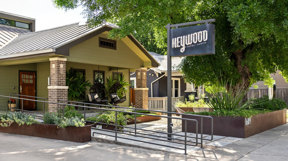 The Heywood Hotel, a boutique hotel and meeting space in Austin, Texas.