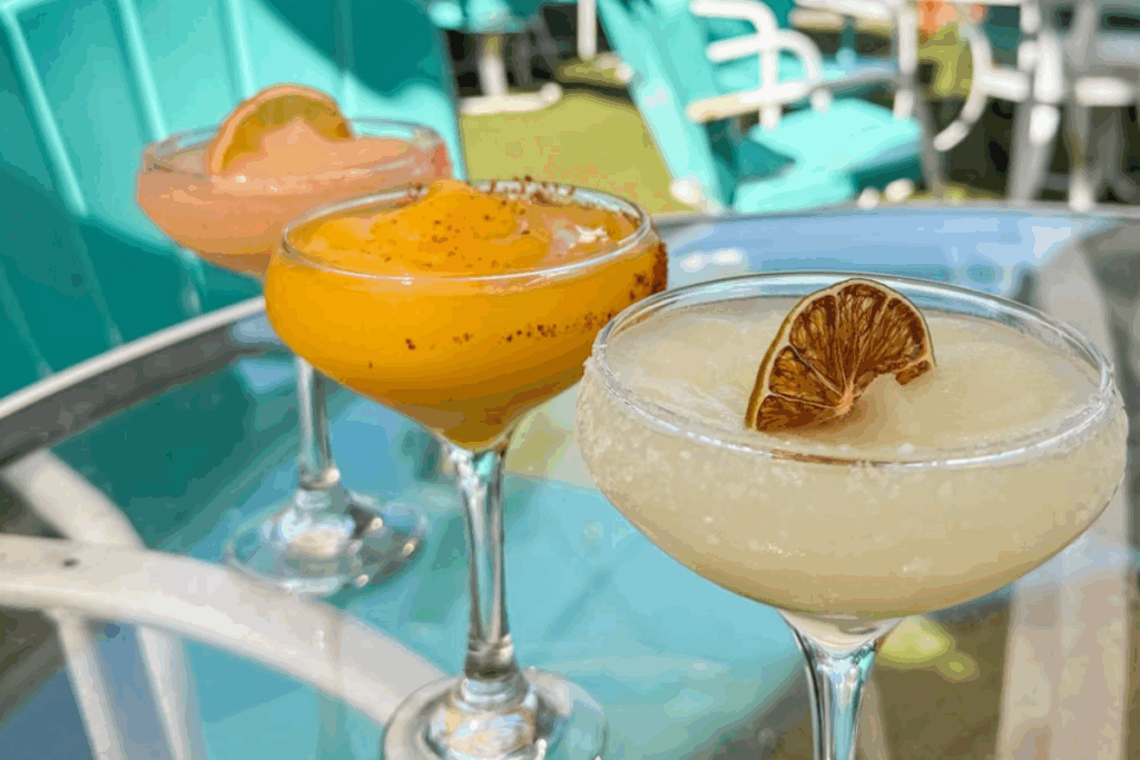 Frozen cocktails at Sawyer and Co. in Austin 