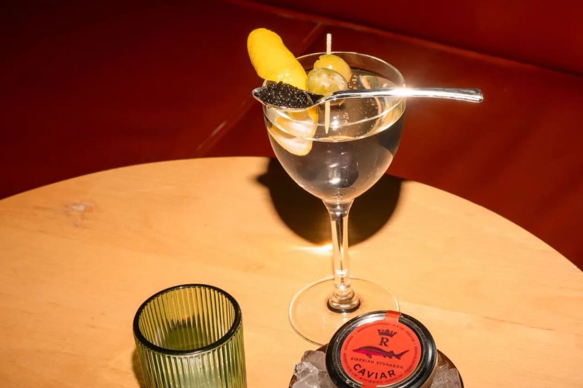 A martini at Daydreamer, a romantic bar in Austin.