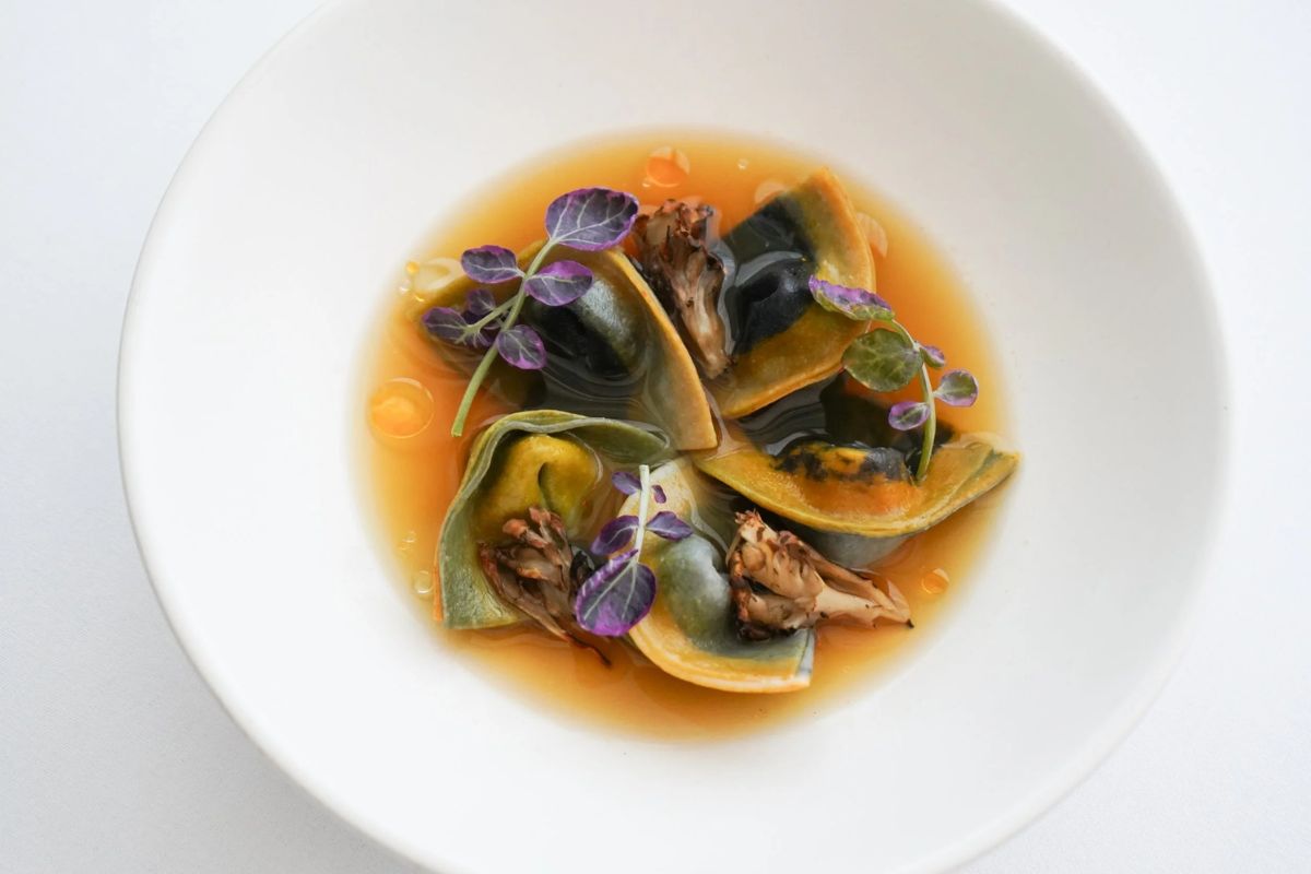 Plant-based dish from Fabrik, the Michelin-rated vegan restaurant in Austin, TX.